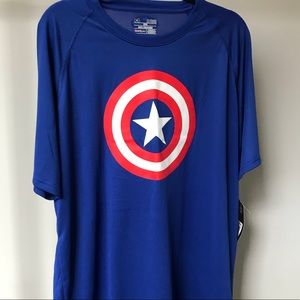 NWT Under Armor Captain America T-shirt